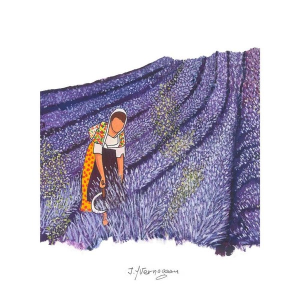 L'Ensoleillade Exclusive Design Tea Towel Purple Champs De Lavande Carousel 1