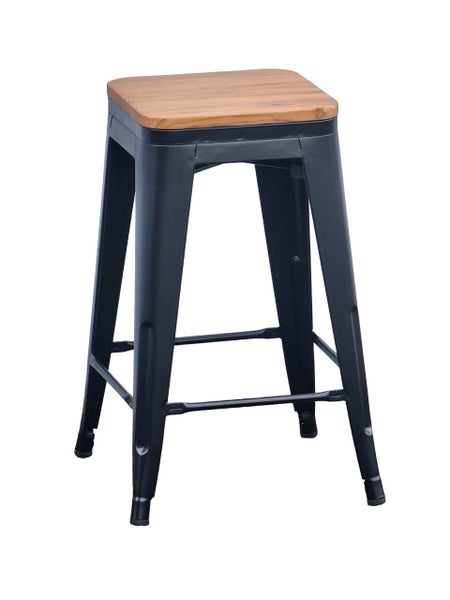 Jupiter (R) Tolix Replica Bar Stools Elm Seat 4pc / 62cm Carousel 2