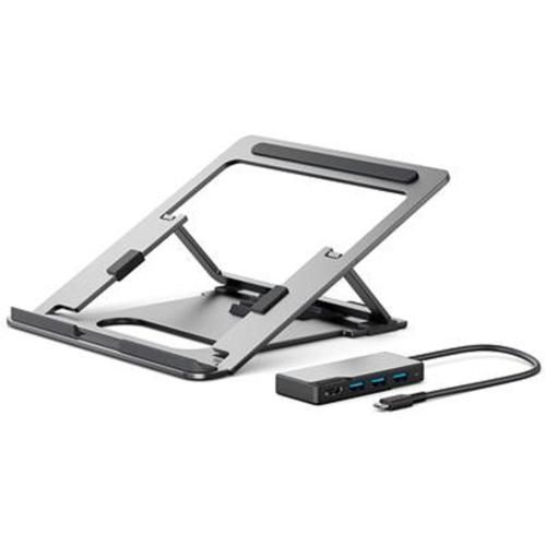 Alogic Flex Adjustable Stand & FUSION CORE USB-C Single 4K Docking Station, HDMI Carousel 1