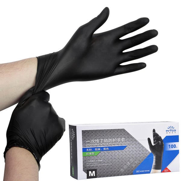 Nitrile Disposable Gloves Pack of 100 Medium Carousel 1