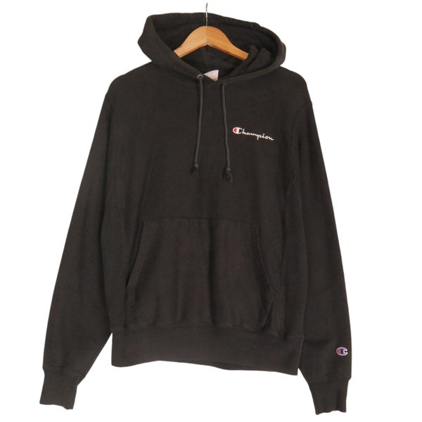 Champion Black Reverse Weave Hoodie Small Carousel 1