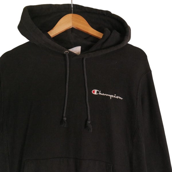 Champion Black Reverse Weave Hoodie Small Carousel 2