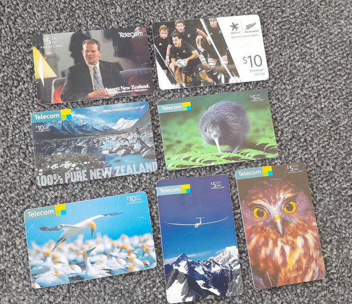 7 x assorted NZ phonecards Carousel 1