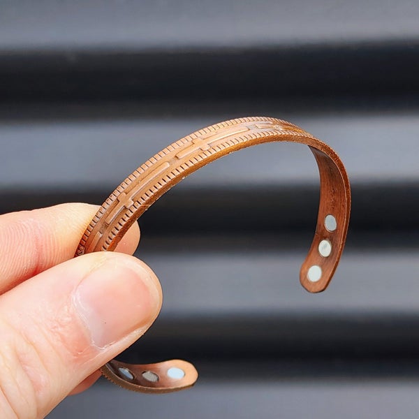 Copper Magnetic Cross Cuff Bracelet Carousel 2