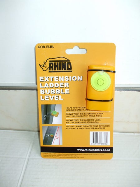 Cheap RHINO New Extension Ladder Bubble Level (75 Degree Angle, More Stability) Carousel 1