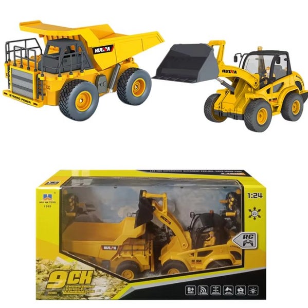 HUINA 1515 Bob Cat & Dump Truck Set 1:24 Remote Control RC (Hui Na) Carousel 1