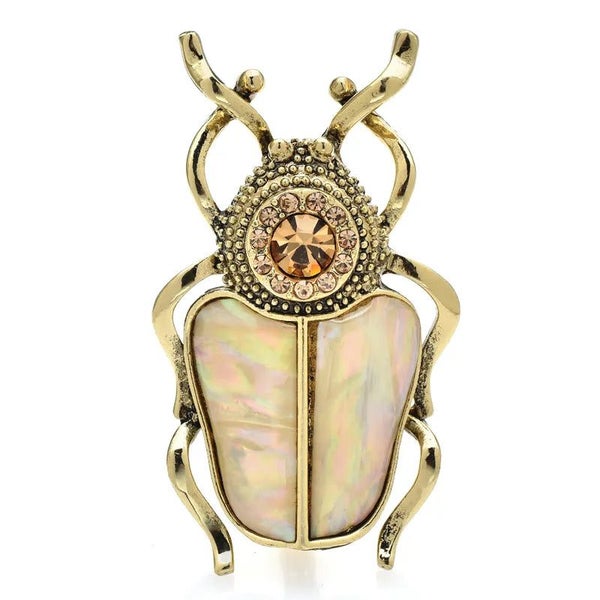 Natural Shell Insect Brooches Vintage Style 2 Colours Carousel 2