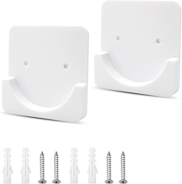 2Pcs Adhesive Curtain Rod Holders - Shower & Closet Rod Base Carousel 1