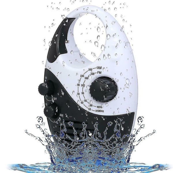 Waterproof Shower Radio: Adjustable Volume AM/FM Speaker for Bathroom Wireless Carousel 1