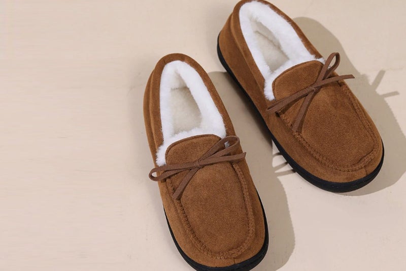 Winter Comfy Sherpa Ladies Slipper Soft Warm Moccasin Women Shoes-Dark Brown Carousel 3
