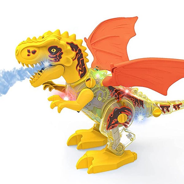 Toy Dinosaur Toys Kid Electronic Walking Dinosaur With Spray And Lighting-Yellow Carousel 1