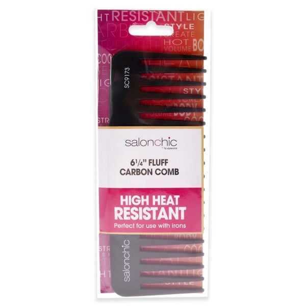 SalonChic Fluff Carbon Comb High Heat Resistant 6.25 by Unisex 1 Pc Comb Carousel 3