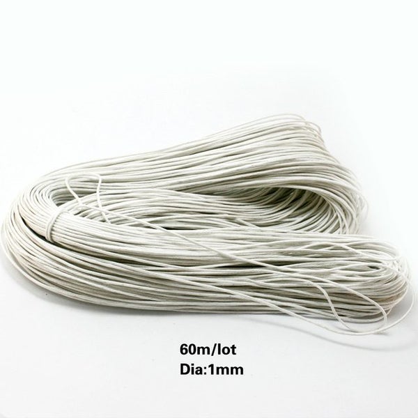 Waxed cotton 60 metres x 1mm thick in white wax cord Carousel 1