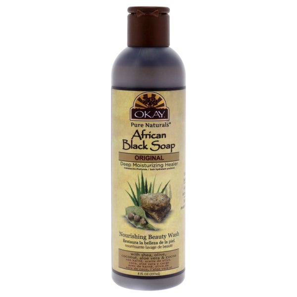 African Black Liquid Soap by Okay for Unisex - 8 oz Soap Carousel 1