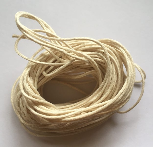 Waxed cotton 10 metres x 1mm thick cream wax cord Carousel 1