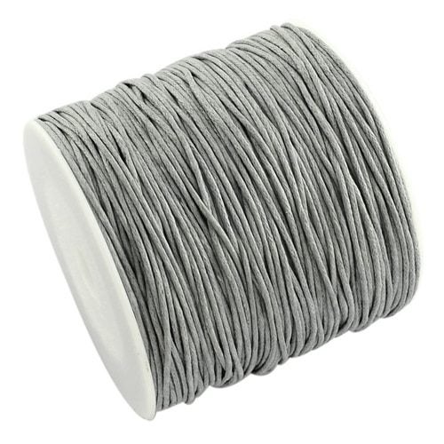 NEW COLOUR Waxed cotton 80 metres x 1mm in light grey. Carousel 1