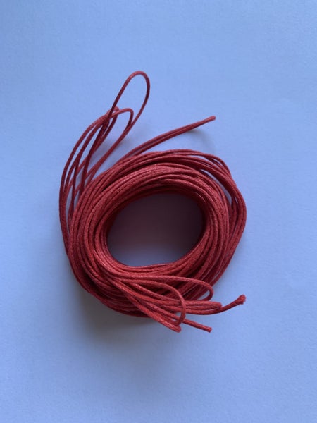 Waxed cotton 10 metres red wax cord 10m Carousel 1