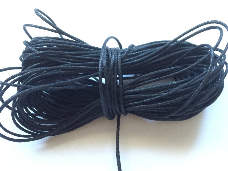 Waxed cotton 10 metres x 1mm thick navy blue wax cord Carousel 1