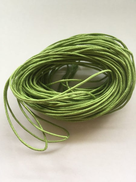 Waxed cotton 10 metres x 1mm thick green cord Carousel 1