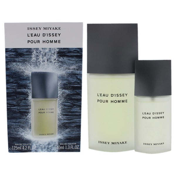 Leau Dissey Pour Homme Issey Miyake Men 2 Pc Gift 4.2oz EDT Spray, 1.3oz EDT Carousel 1