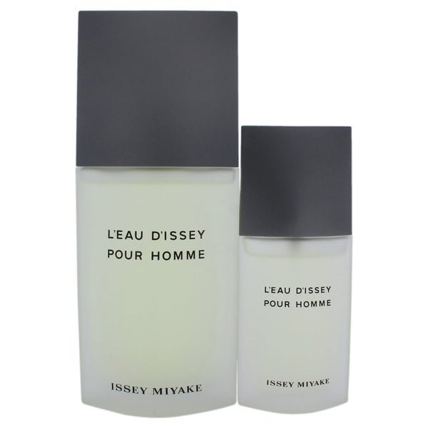 Leau Dissey Pour Homme Issey Miyake Men 2 Pc Gift 4.2oz EDT Spray, 1.3oz EDT Carousel 2