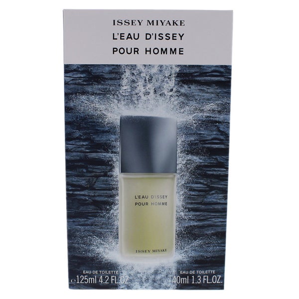 Leau Dissey Pour Homme Issey Miyake Men 2 Pc Gift 4.2oz EDT Spray, 1.3oz EDT Carousel 4