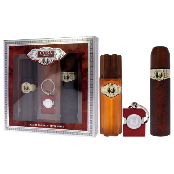 Cuba Gold by Cuba Men 3 Pc Gift Set 3.3oz EDT Spray, 3.3oz After Shave, Keychain Carousel 4