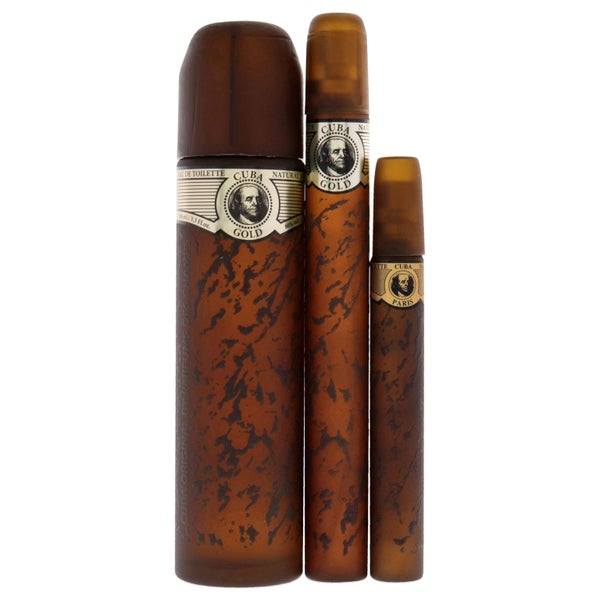 Cuba Gold Cuba Men 3 Pc Gift 3.3oz EDT Spray, 1.17oz EDT Spray, 0.5oz EDT Spray Carousel 2