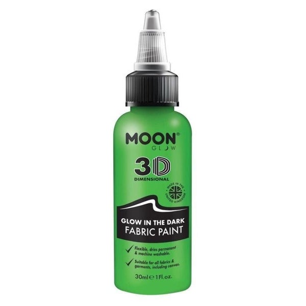 Moon Glow In The Dark Fabric Paint 30ml Single Costume Make Up Carousel 2