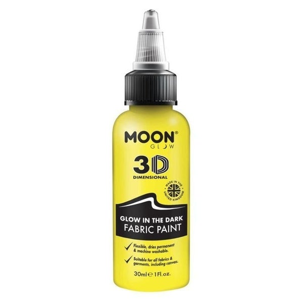 Moon Glow In The Dark Fabric Paint 30ml Single Costume Make Up Carousel 7