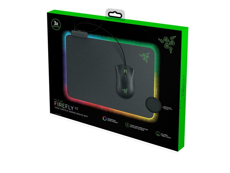 Razer Firefly V2 - Hard Surface Mouse Mat with Chroma Carousel 1