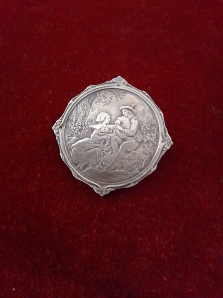 Vintage silverware brooch couple Carousel 3