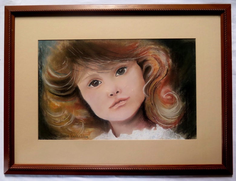 SUSIE RUDDENKLAU "PORTRAIT, YOUNG GIRL." MIXED MEDIA (ACRYLIC/PASTEL) Carousel 2