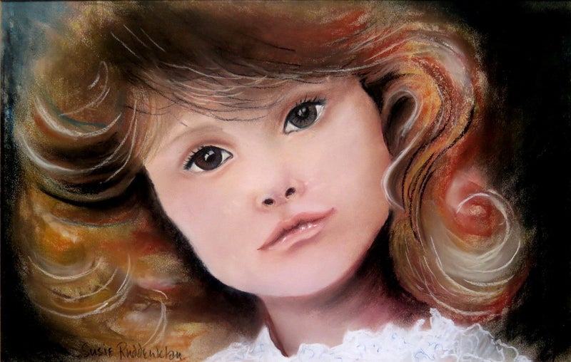 SUSIE RUDDENKLAU "PORTRAIT, YOUNG GIRL." MIXED MEDIA (ACRYLIC/PASTEL) Carousel 1