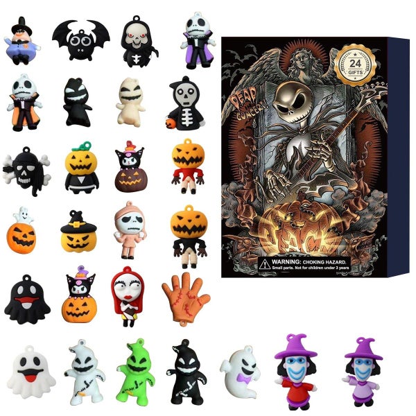 Halloween Countdown Calendar 24 Day,Scary Halloween Doll Horror Movie Figures Ad Carousel 2