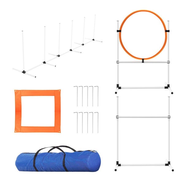 Dog Agility Equipment Set,Pet Obstacle Course High Tire Hurdle Jump Carousel 11
