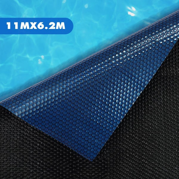 Swimming Pool Cover 500 Micron Solar Bubble Blanket 11mx6.2m Blue Black Carousel 12