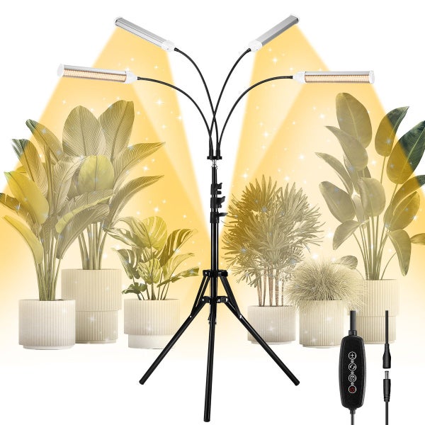 LED Grow Light Indoor Plants Full Spectrum Growing Lamp 420LEDs 200W Auto Timer Carousel 12