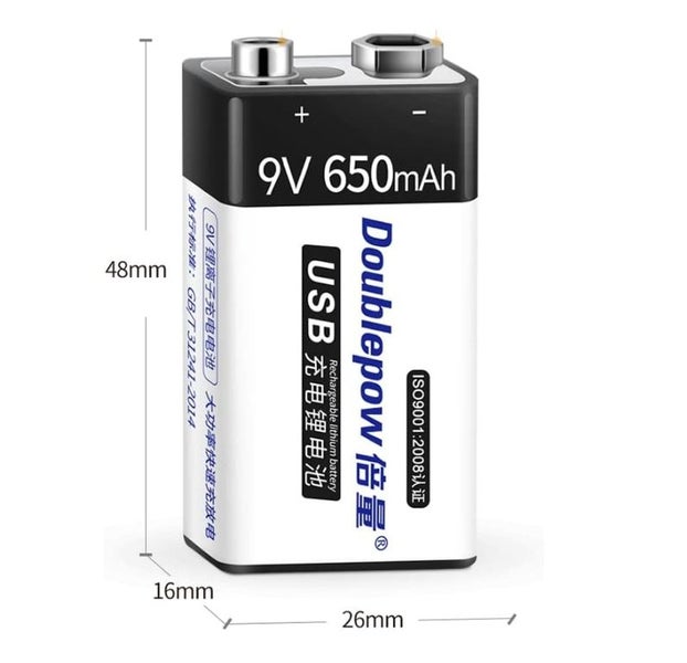 9V Battery Rechargeable Battery 9V 650mAh Carousel 4