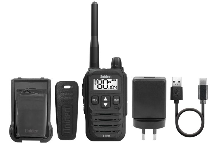 Uniden UH825 2 Watt UHF Handheld 2-Way Radio Carousel 1