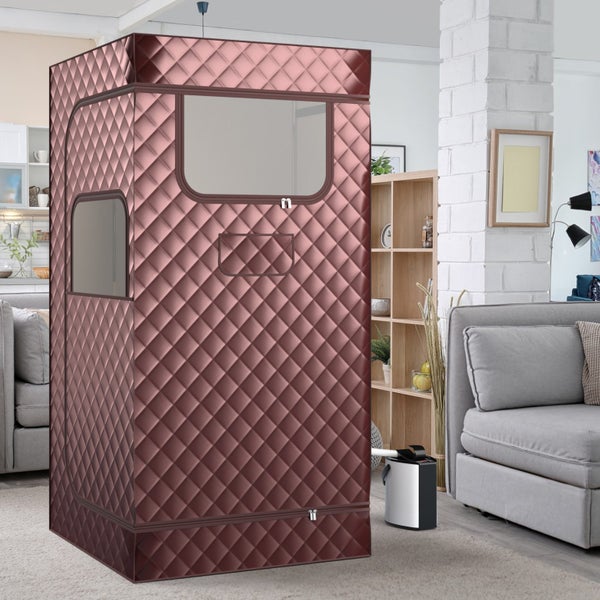 3L Home Portable Steam Sauna Tent w/Remote Control Foldable Chair Foot Massager Carousel 2