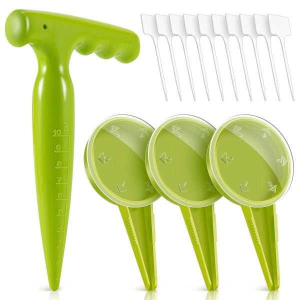 14pcs Seed Dispenser Planter Tool Set,Adjustable Garden Seeder Sower with 5 Dial Carousel 2
