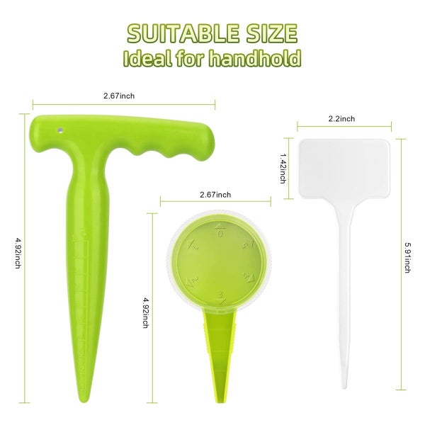 14pcs Seed Dispenser Planter Tool Set,Adjustable Garden Seeder Sower with 5 Dial Carousel 9