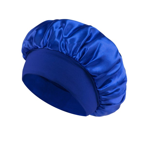 Shower Cap Satin Wide-Brimmed Bath Cap Reusable Carousel 2