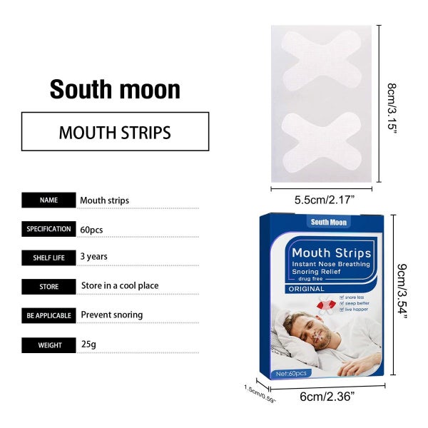 SleepSloth Mouth Tape for Better Sleep - 60 Count Anti-Snoring Strips Carousel 8