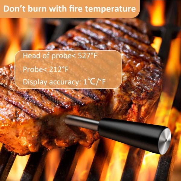 Wireless Bluetooth Meat Thermometer Grill Oven BBQ Kitchen Cooking Carousel 16