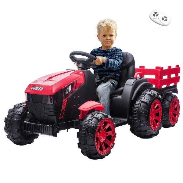 Ride on Car Remote Control Kids Tractor 12V Battery Electric Toy Vehicle Trailer Carousel 13