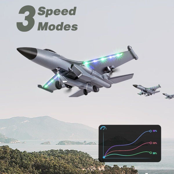 RC Plane 2.4GHz 4 Channel Remote Control Airplane Fighter Toys,Easy to Fly Chrit Carousel 16