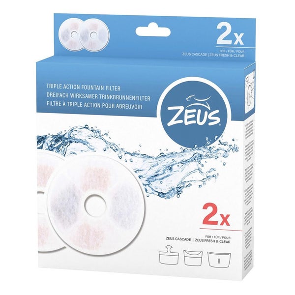 ZEUS CASCADE WATER FOUNTAIN REPLACEMENT FILTER PACK 2 Carousel 1