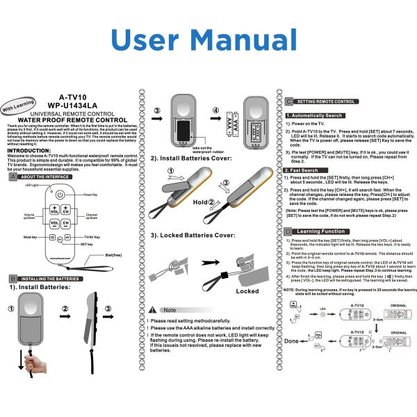 Universal Big Button TV Remote for Seniors,Elderly Simple Remote Easy to Use Set Carousel 8